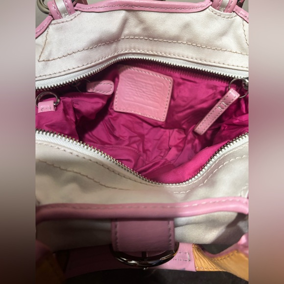 Pink and Cream Women's Handbag - Picture 4 of 5